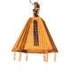Handcrafted Bamboo Pyramid Hanging Lamp